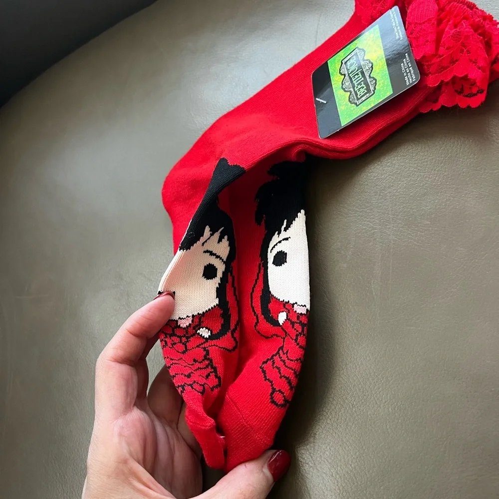 Beetlejuice Lydia Lace Crew Socks
